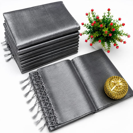 Premium Quality Raga Tissue  Soft Silk Saree - LTS153 Silver Grey