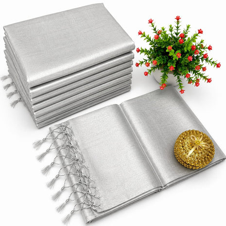 Women's Premium Silver Silk Cotton Saree with Running Blouse Piece