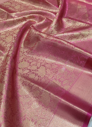 Luna Kanchipuram Tissue Silk Saree - LTS101 Pink