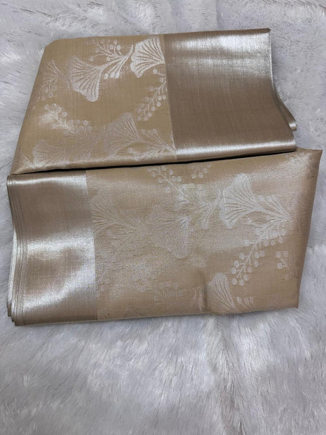 Tissue Kota Jari Model Sarees - LTS01  Champagne Gold