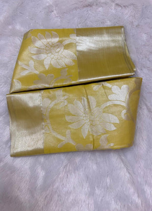 Tissue Kota Jari Model Sarees - LTS17 Mustard Yellow