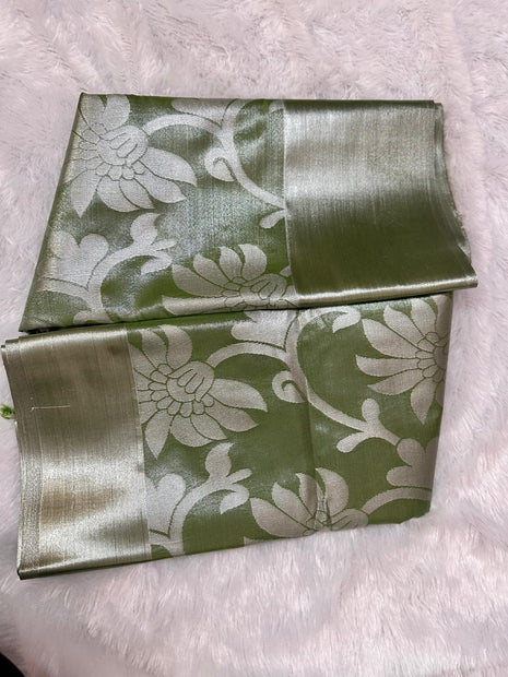 Tissue Kota Jari Model Sarees - LTS14 Green