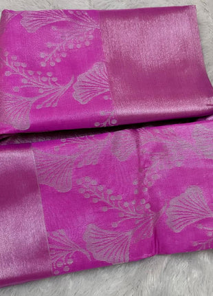 Tissue Kota Jari Model Sarees - LTS12 Magenta Pink