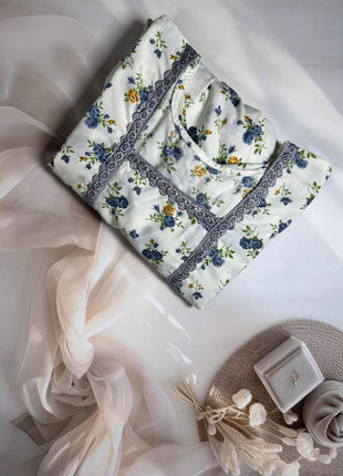 White With Floral Deign - LTC03