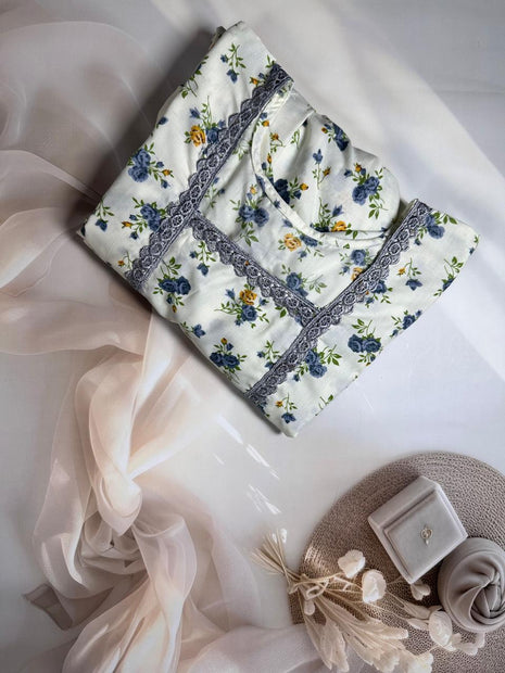 White With Floral Deign - LTC03