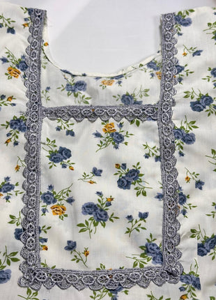 White With Floral Deign - LTC03