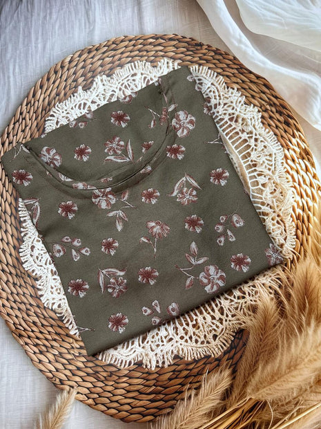 Brown With Floral Print - LTC24