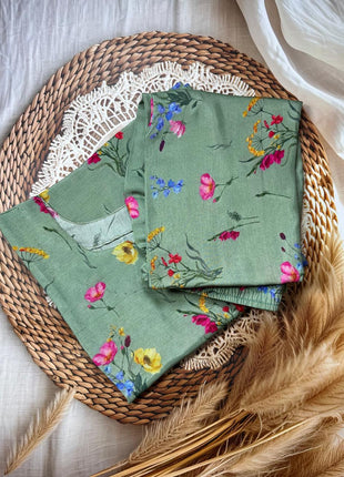 Light Green With Floral Print - LTC22