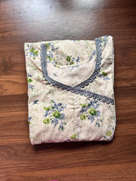 Light Cream With Floral Prints - LTC32