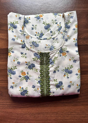 White With Floral Prints - LTC28