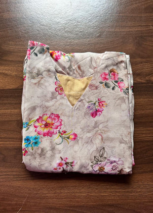 Beige With Floral Prints - LTC29