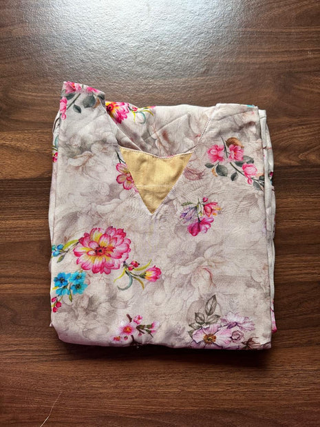 Beige With Floral Prints - LTC29