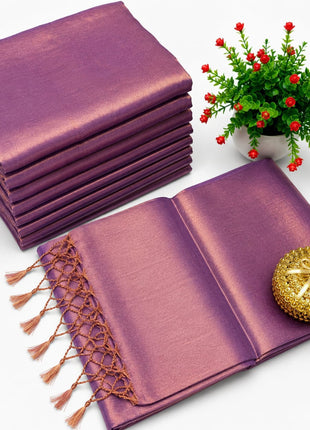 Premium Quality Raga Tissue  Soft Silk Saree - LTS152  Rose Purple