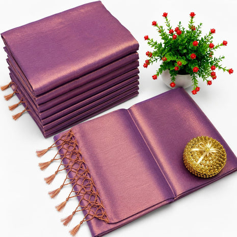 Premium Quality Raga Tissue  Soft Silk Saree - LTS152  Rose Purple