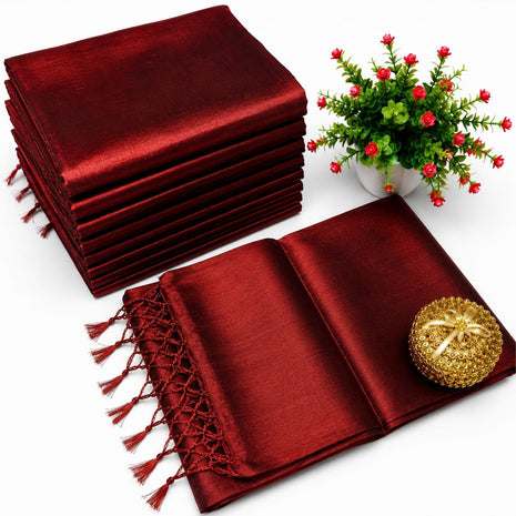 Premium Quality Raga Tissue  Soft Silk Saree - LTS156  Maroon