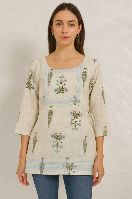 Luna Printed Cotton Kurta - LTC19